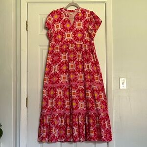 Briton Court Field Maxi Candy Pink Starburst